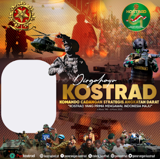 Twibbon HUT ke-64 Kostrad 2025: Kostrad yang Prima Mengawal Indonesia Maju