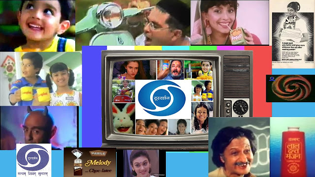 Collage of popular 90s TV ads in India