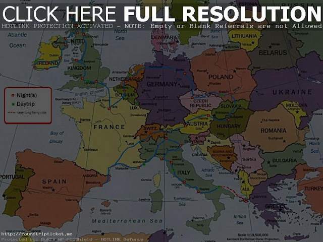 Europe Map Travel 