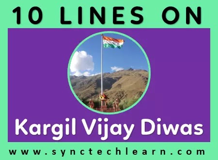 10 lines on kargil vijay diwas in english