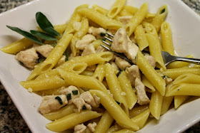 Penne with Garlic, Chicken and Sage