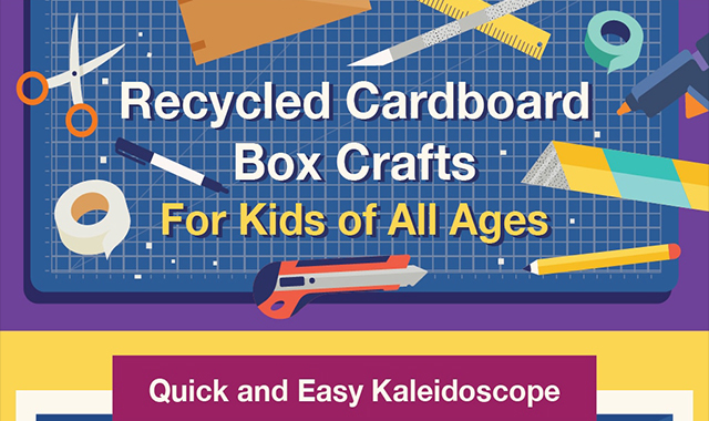 Recycled cardboard box crafts for kids of all ages 
