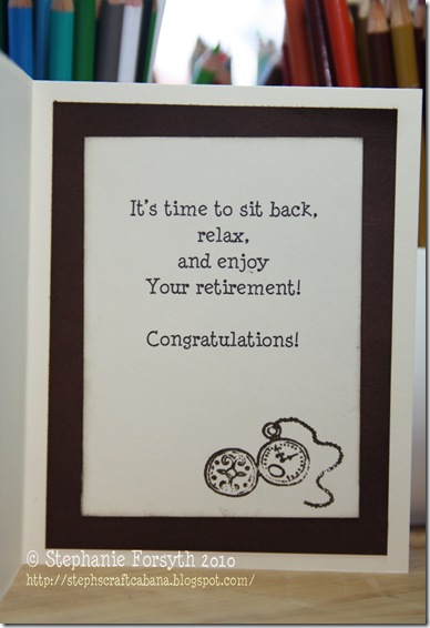 Canham's Retirement Inside