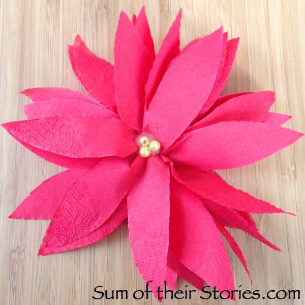 paper serviette poinsettias