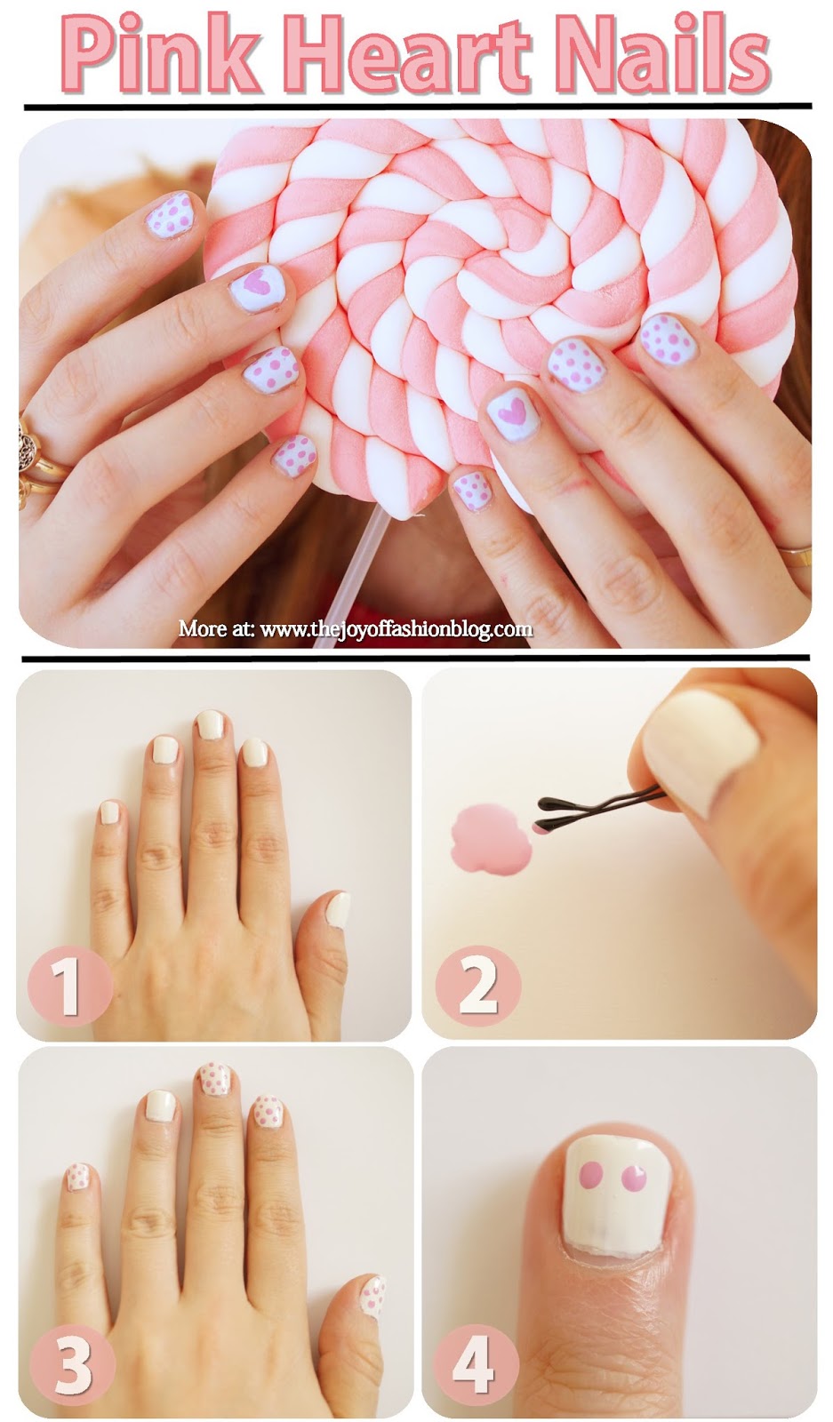 Valentines Nails Tutorial. Click through for step by step!