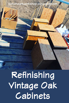 Refinishing vintage oak cabinets