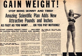 Curiosos anuncios antiguos para ganar peso