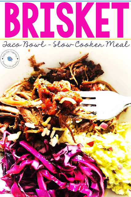 This is one of our absolutely favourite meals! When you try this easy slow cooker brisket taco bowl, you will store this as a family favourite. We have tried different takes on slow cooking the brisket but I’ve found that this is an absolute time saver and a winner!