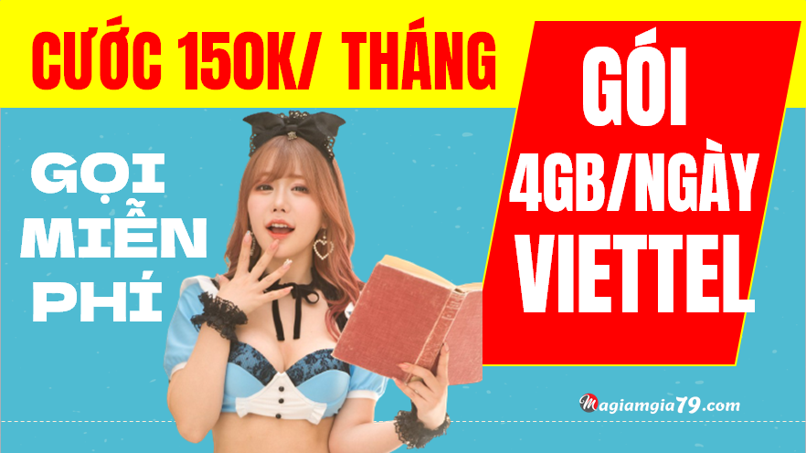 Gói 150K Viettel, gói 4GB 1 ngày V150