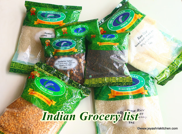 Indian grocery list planner