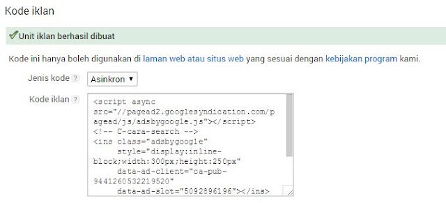 Cara Memasang Kode Google Adsense di Sidebar Blog