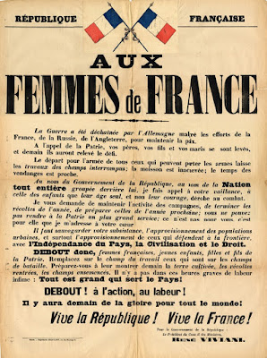 affiche 1914 aux femmes de france