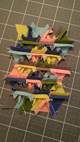 Make Modern mini mini triangle quilt