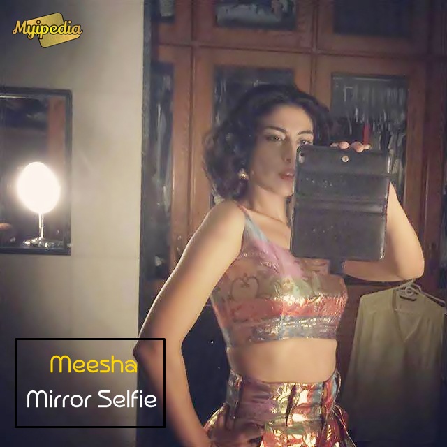 Meesha Shafi Unique Mirror Selfie