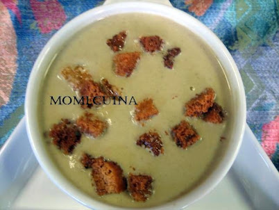 plato de crema de alcachofas con thermomix. momecuina