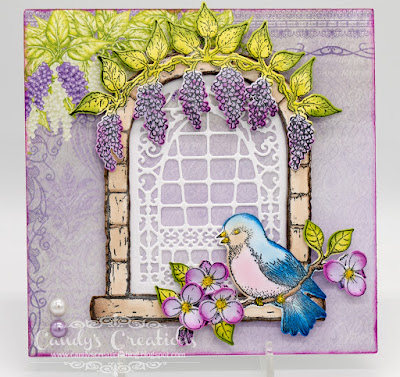 Candy Slabaugh creates a #HandmadeCard featuring #HeartfeltCreations #CascadingPetals #Want2Scrap #Memento