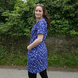 Bettine dress in Puffin Fabric by Alice Draws The Line