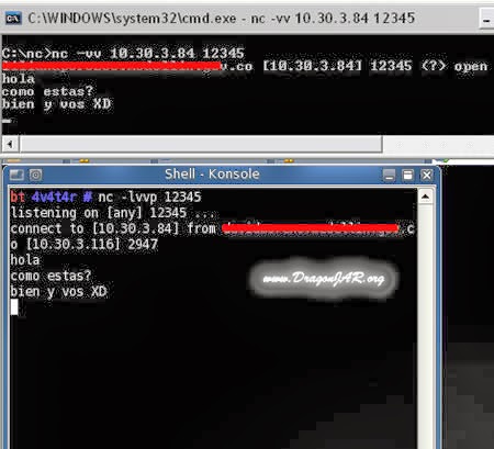 Manual practico de netcat sobre windows