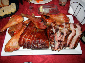 The meat feast we made using dad's new smoker The meat feast we made using dad's new smoker