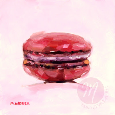 pink-macaron-oil-painting-merrill-weber