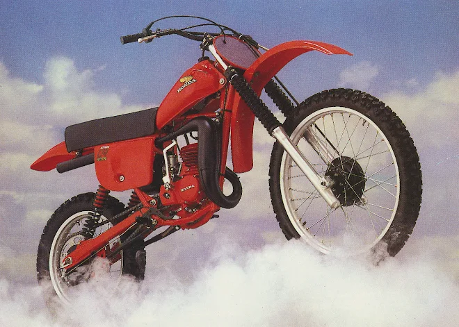 A Honda CR125 Elsinore up in heaven, yesterday...