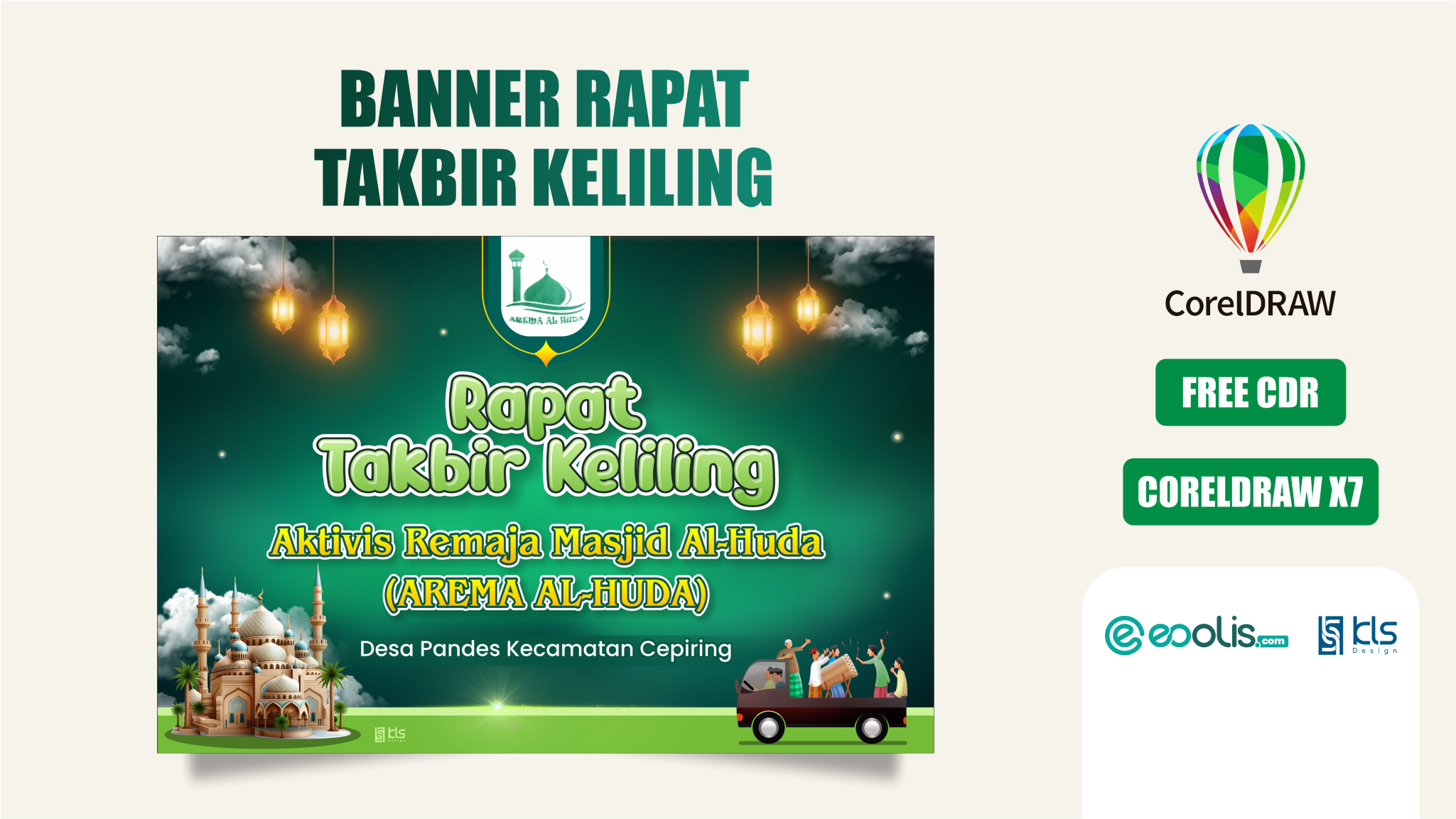 Desain Banner Rapat Takbir Keliling - eoolis.com