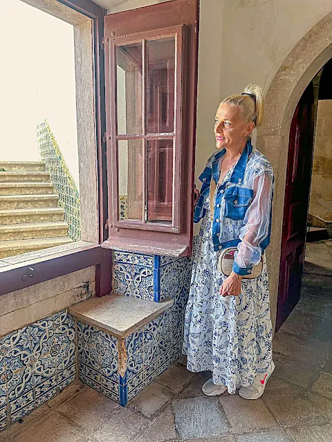Blue Tile Work inside the corridor of National Palace of Sintra