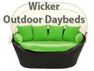 Cabana Outdoor Daybed with Canopy, Wicker Outdoor Daybeds, Outdoor Patio Daybeds, Outdoor Daybeds,