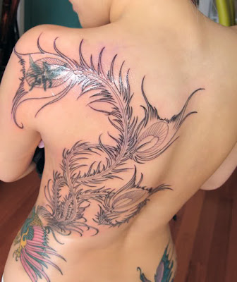 tattoos for girls on back. Phoenix Tattoo Back