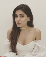 Karishma Sharma Deep neck White Gown Beautiful Pics ~  Exclusive 015.jpg