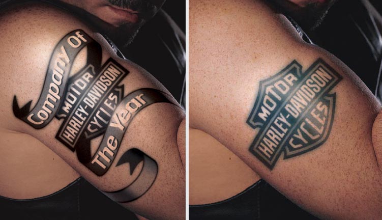  anything related to the Harley biker lifestyle in the form of body art
