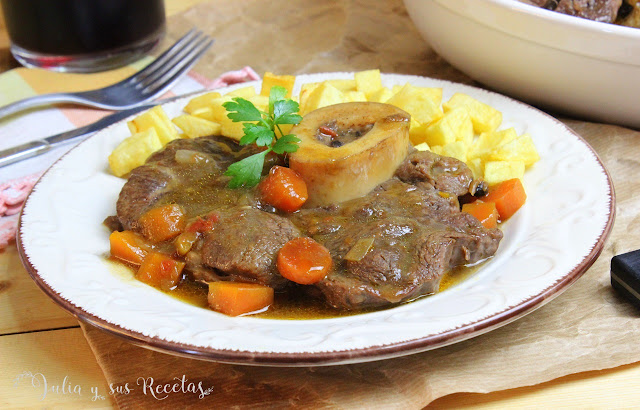 Ossobuco de ternera guisado. Julia y sus recetas