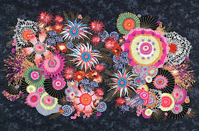 Fireworks Quilt Conclusion to "Red, White and Blue" by Debbie Clement 