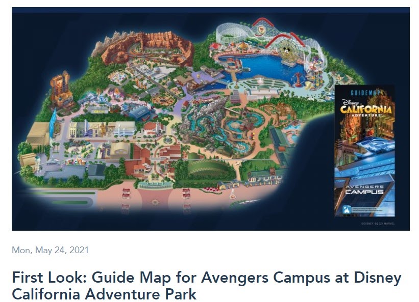 アナハイム アベンジャーズ キャンパスのマップが公開になりました