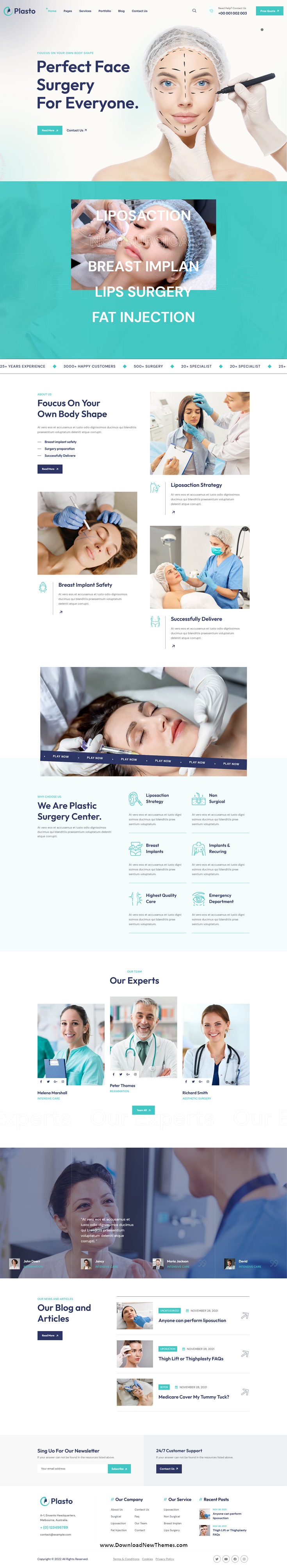 Plasto - Plastic Surgery WordPress Theme Review