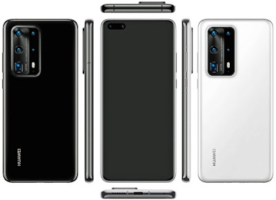 Smartphone Huawei P40 Pro vs Samsung Galaxy S20 Ultra.