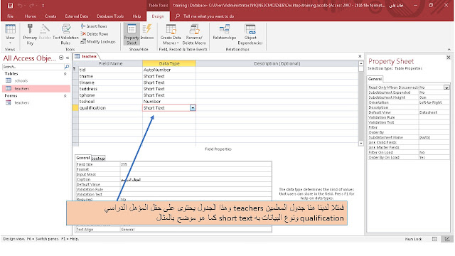 إضافة مجموعة خيارات option group من مجموعة الأدوات controls في برنامج الاكسيس Ms access