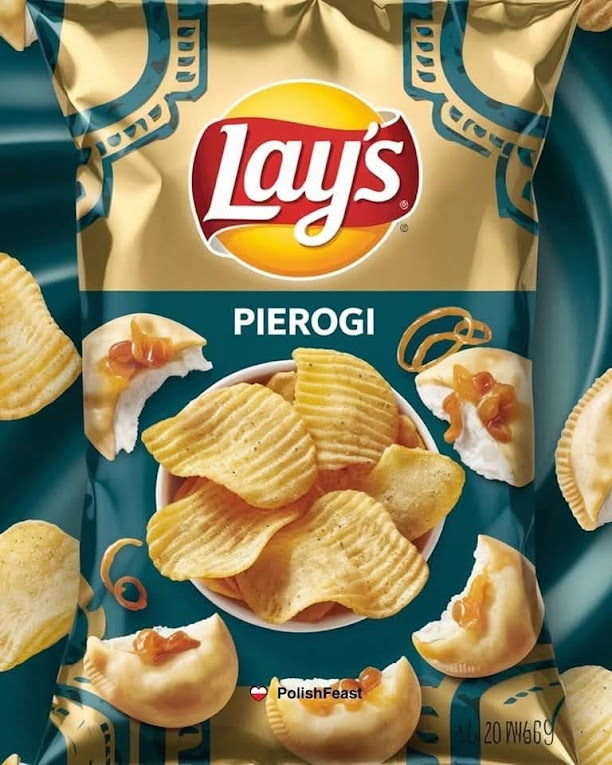 Pierogi cheddar potatoe flavor chips