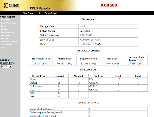 XC95108 Two-Digit 7-Segment Shift Registers VHDL Example