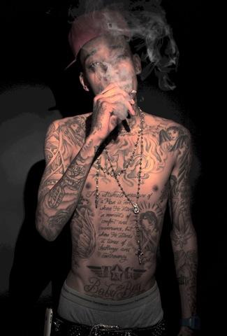 wiz khalifa tattoos close up. wiz khalifa tattoos quotes.