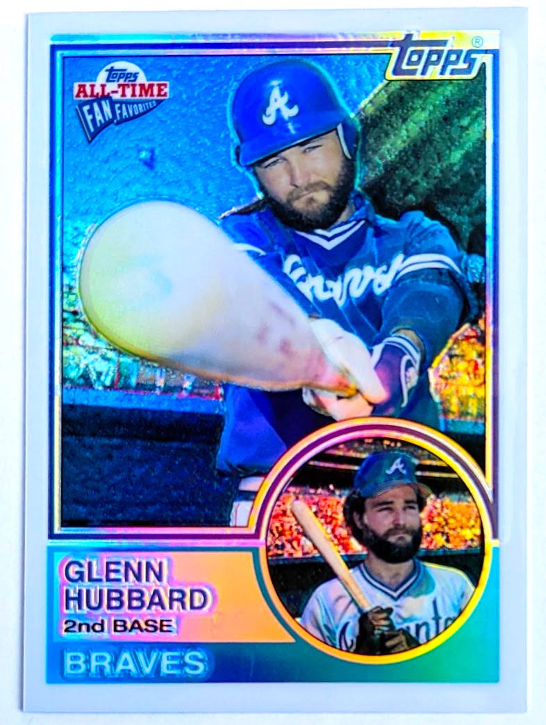 Baseball Card Breakdown: Refractor Friday #5: Glenn Hubbard 2005 Topps  All-Time Fan Favorites