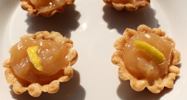 lemon curd filled mini tarts