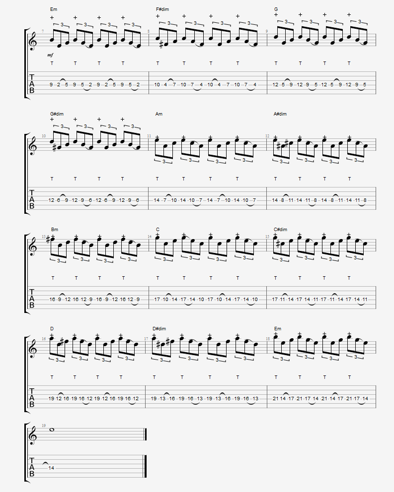 lick arpeggio 1 corda