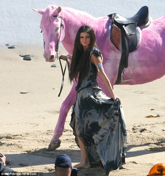 Pink wages Twitter war with 'cruel' Selena Gomez over use of painted horse in new music video