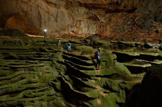 Panorama lembah hijau yang berada di dalam Mammoth Cave