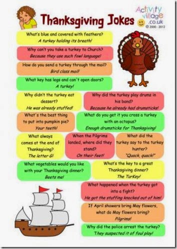 Free printable Thanksgiving Jokes for Kids #thanksgiving #kidsactivities