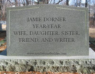 Jamie Dorner tombstone epitaph