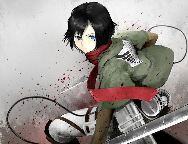   Attack on Titan Shingeki no Kyojin Mikasa Ackerman Anime Girl Sword Blade HD Wallpaper Desktop Background