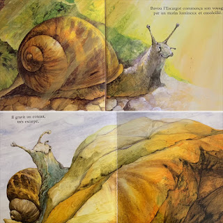 Le voyage de l'escargot- de Ruth Brown, aux Editions Gallimard Jeunesse - un livre jeunesse plein de malice et d'humour
