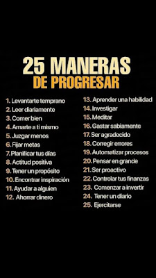 25 maneras de progresar